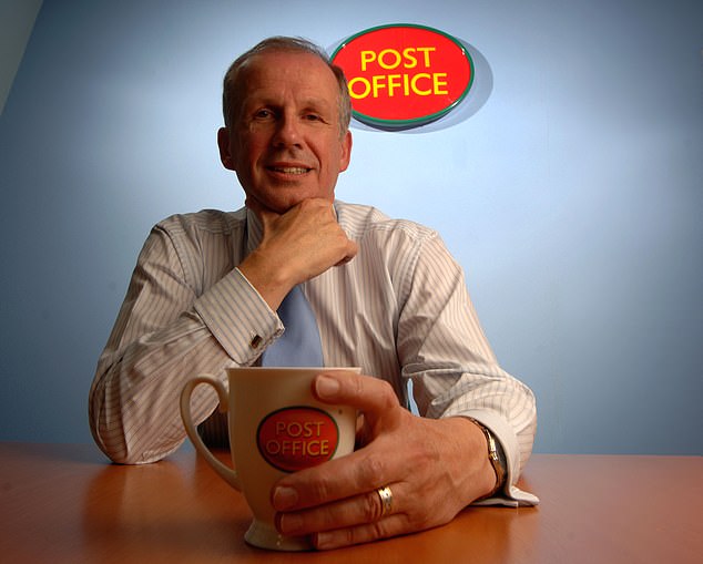 Alan Cook (pictured) was managing director of the Post Office between 2006 and 2010 when the private prosecution of hundreds of innocent postmasters over a glitch in the Horizon IT system began