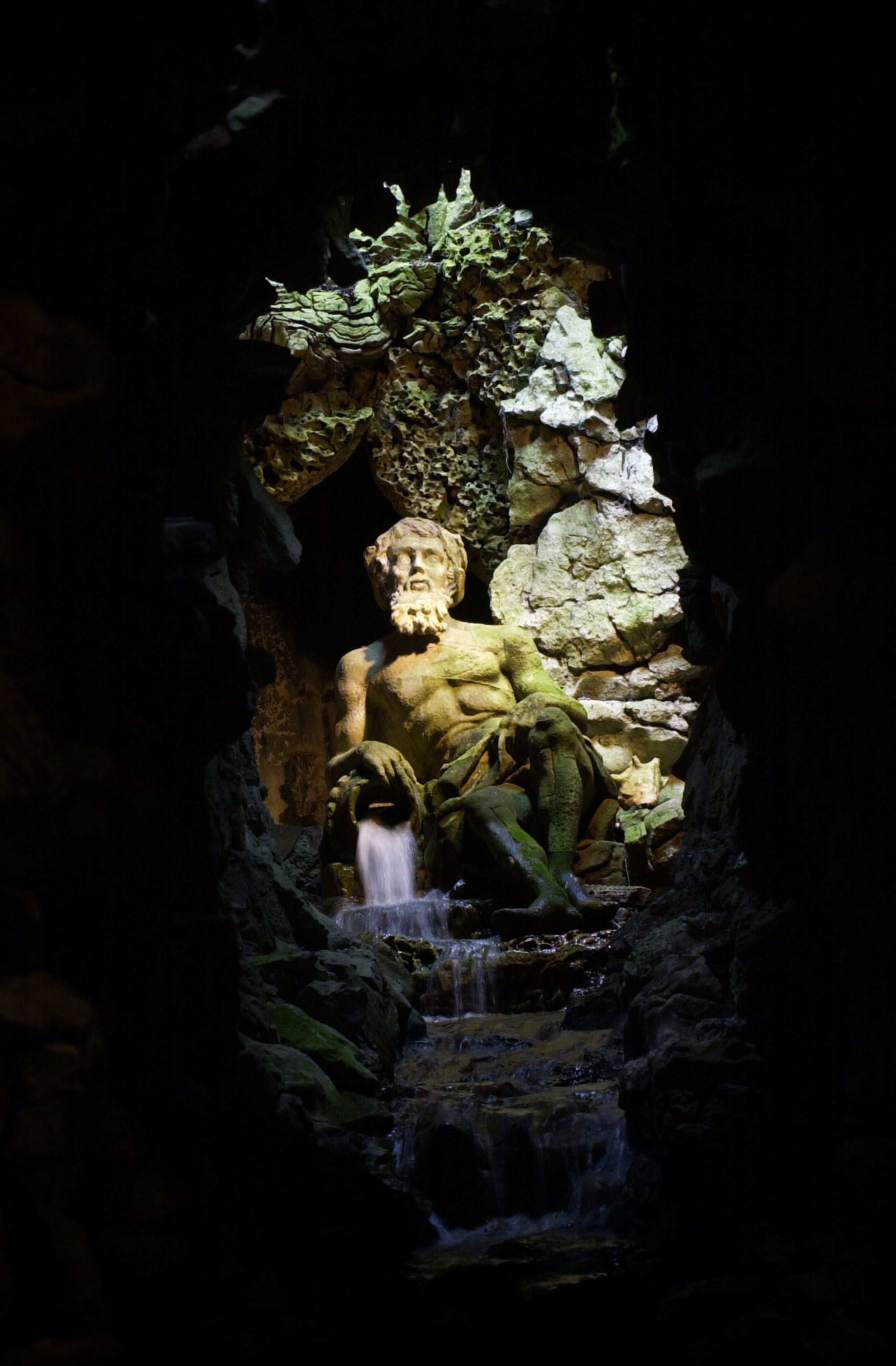 A River God can be found overlooking the grotto's shell room