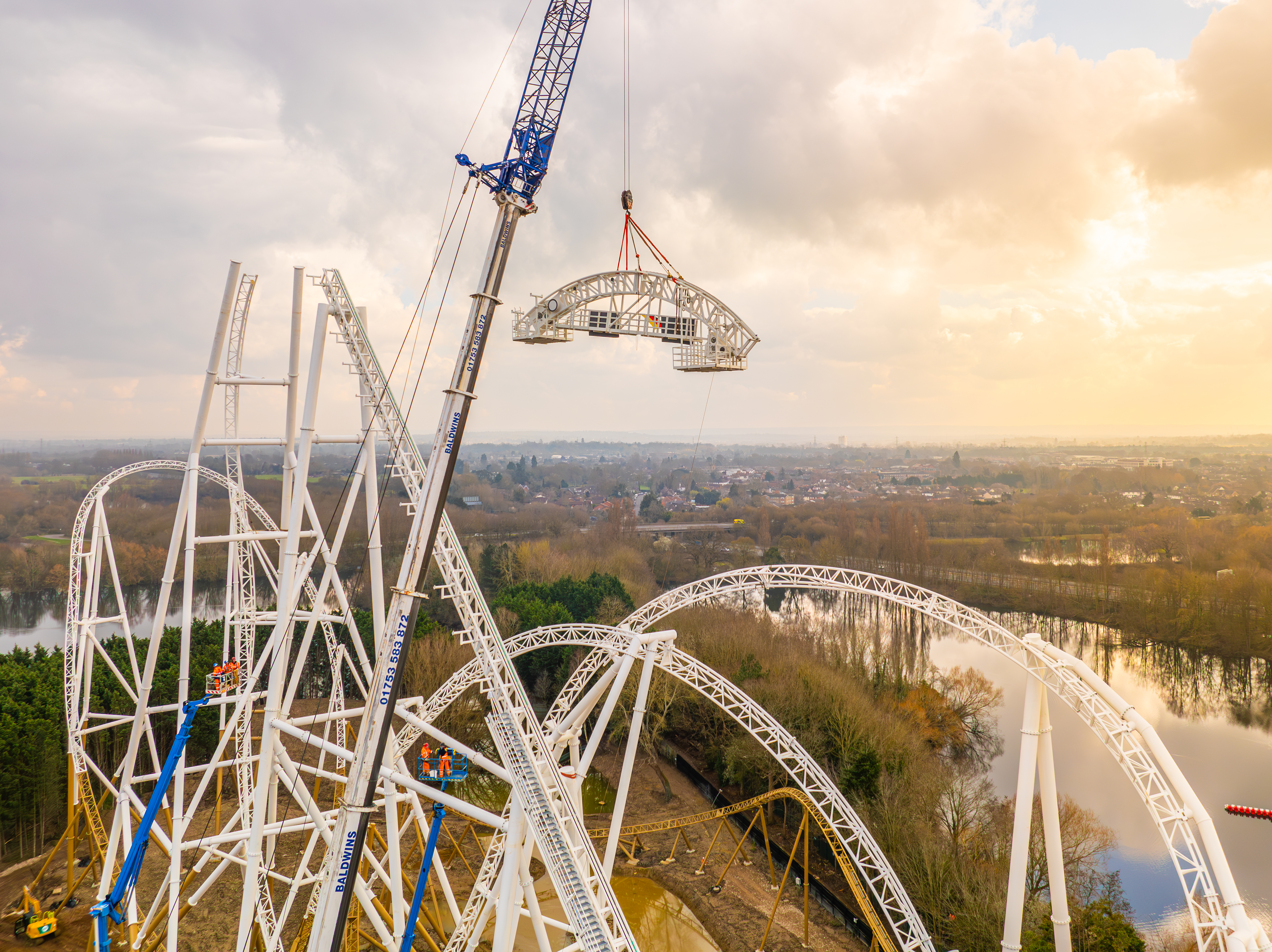The track is 995.4m long - longer than any other coaster in the UK