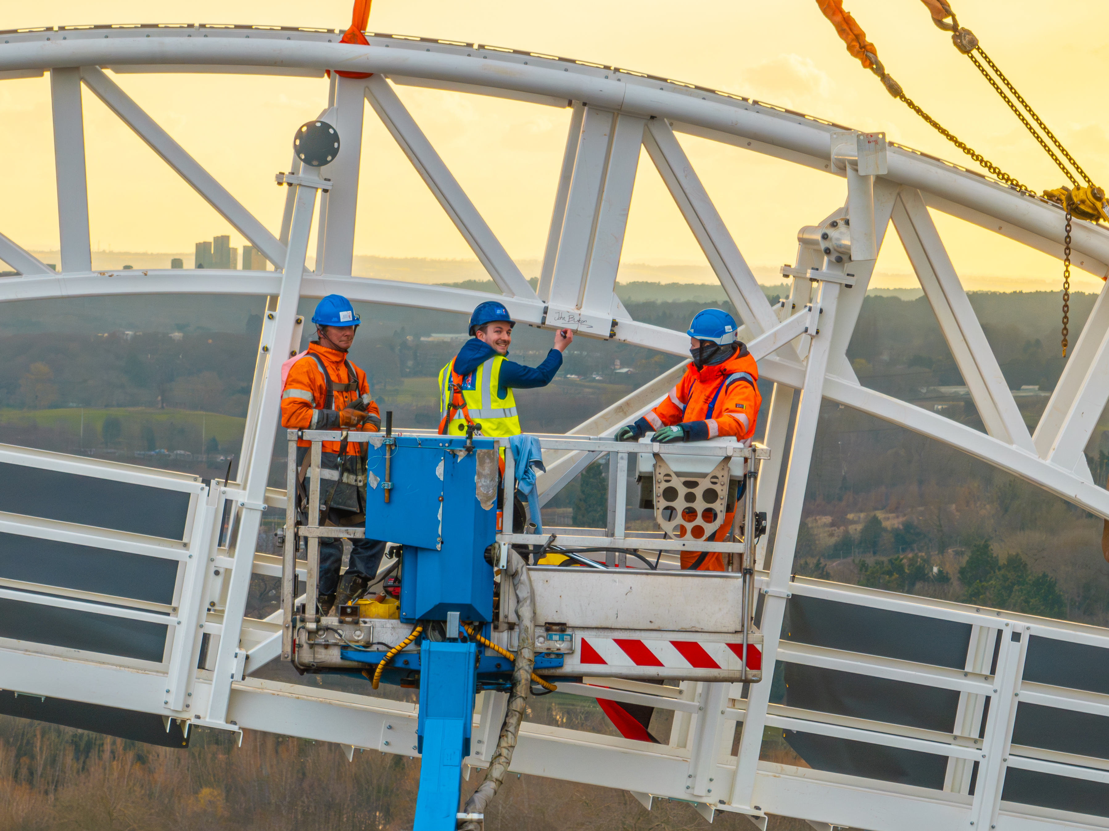 This week a 500-tonne crane helped lift the 92nd and final piece of the ride into place
