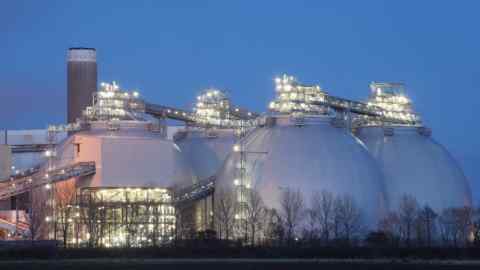 Biomass domes at Drax Power Station UK