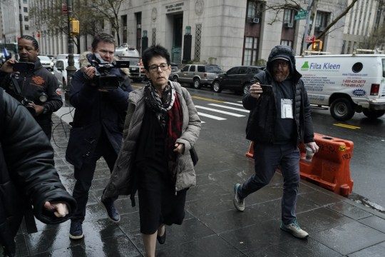 FTX's former CEO and founder Sam Bankman-Fried's mother, Barbara Fried, arrives at Manhattan Federal Court for his sentencing at Manhattan Federal Court in New York City on March 28, 2024. (Photo by TIMOTHY A. CLARY / AFP) (Photo by TIMOTHY A. CLARY/AFP via Getty Images)