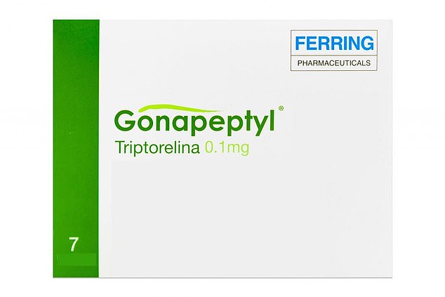 Puberty blockers, known medically as gonadotrophin-releasing hormone analogues, stop the physical changes of puberty in teens questioning their gender. Pictured one example of these drugs, called Triptorelina
