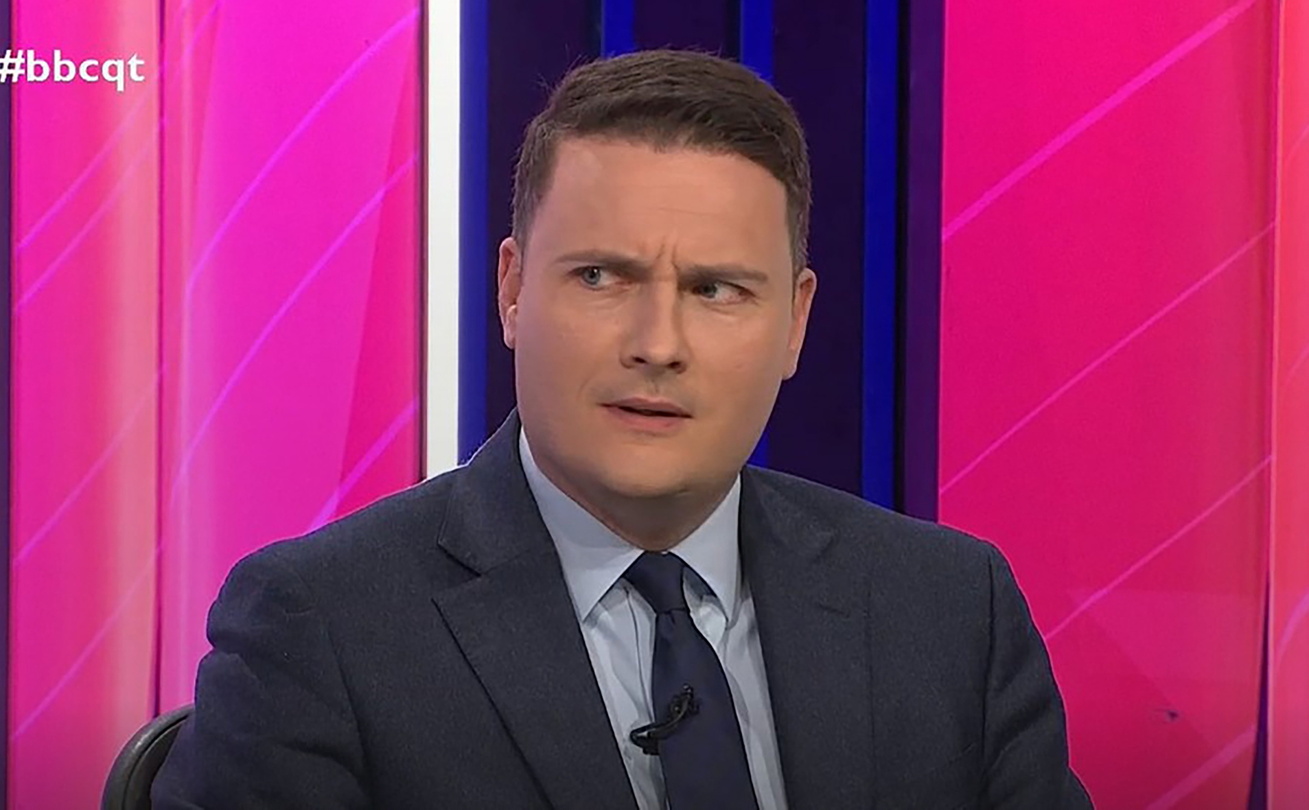 Shadow Health Secretary Wes Streeting looked bemused by his answer