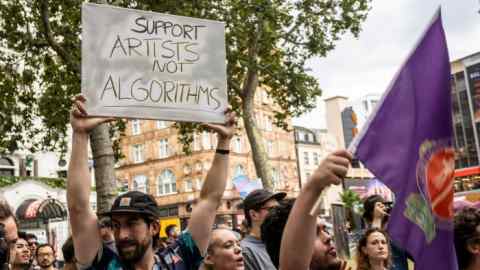A protest in London last year organised by Equity, the performing arts and entertainment union