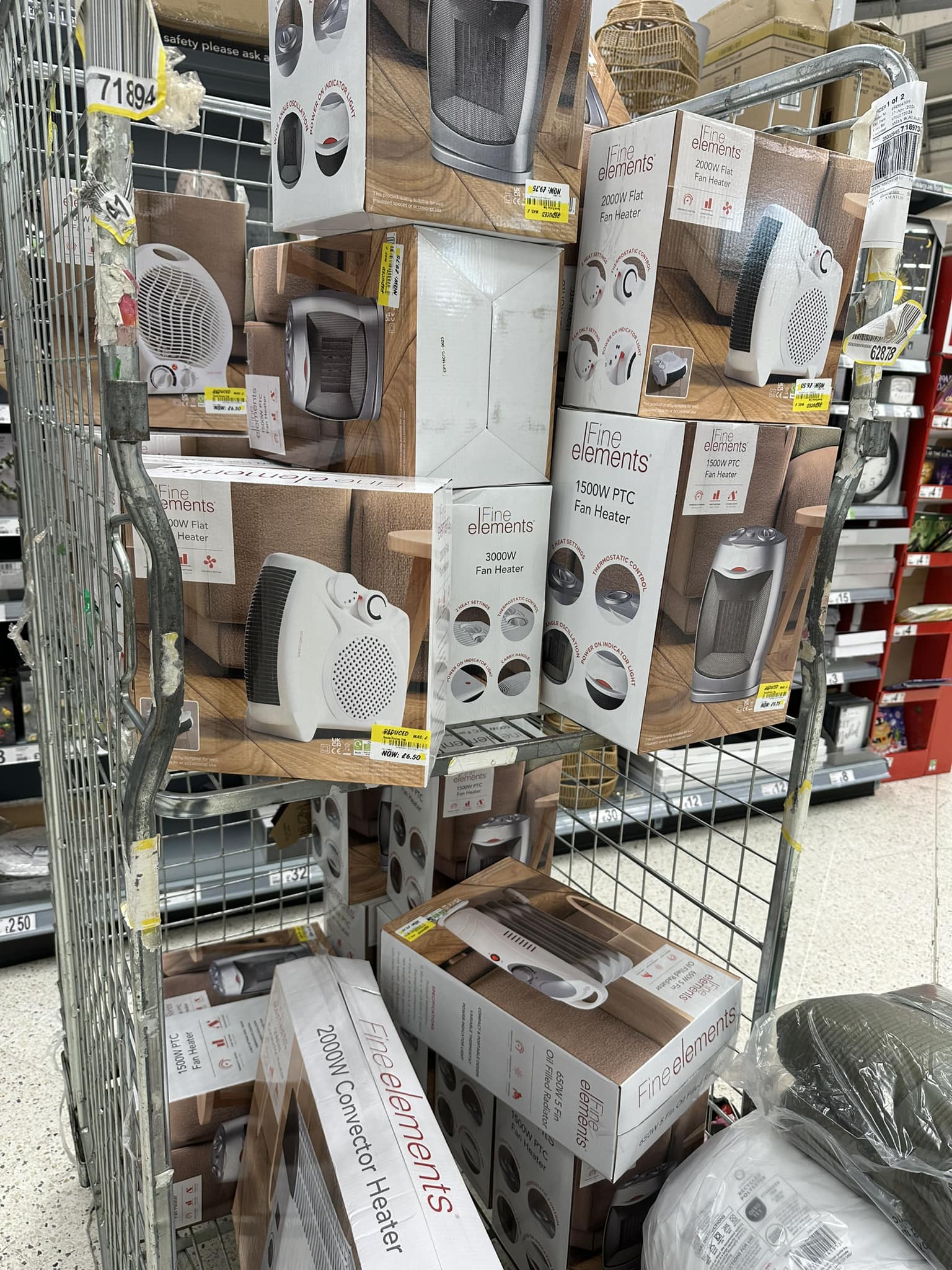 An Asda shopper spotted a fleet of discounted heaters at their local store